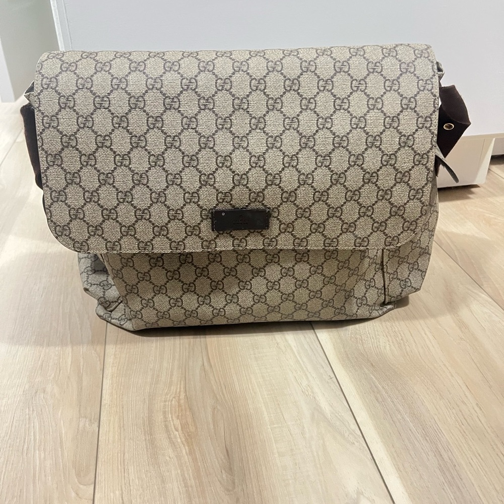 Gucci Beige and Brown Monogram Baby Bag